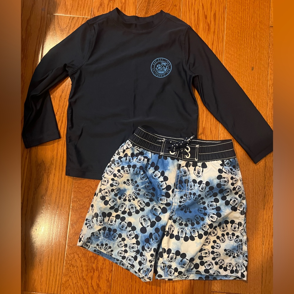 GAP Black and Blue Swim Set like new